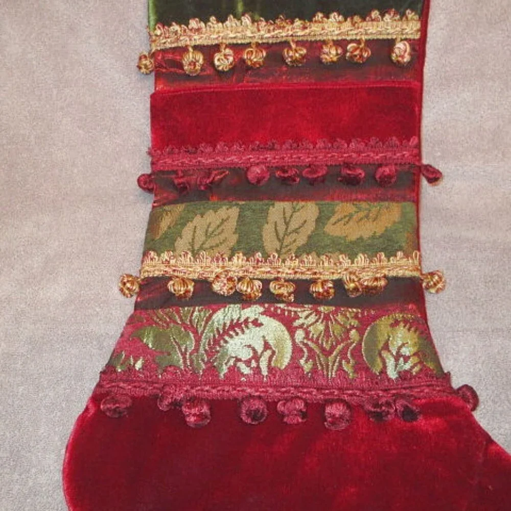 Vtg Jumbo Christmas Stocking 33